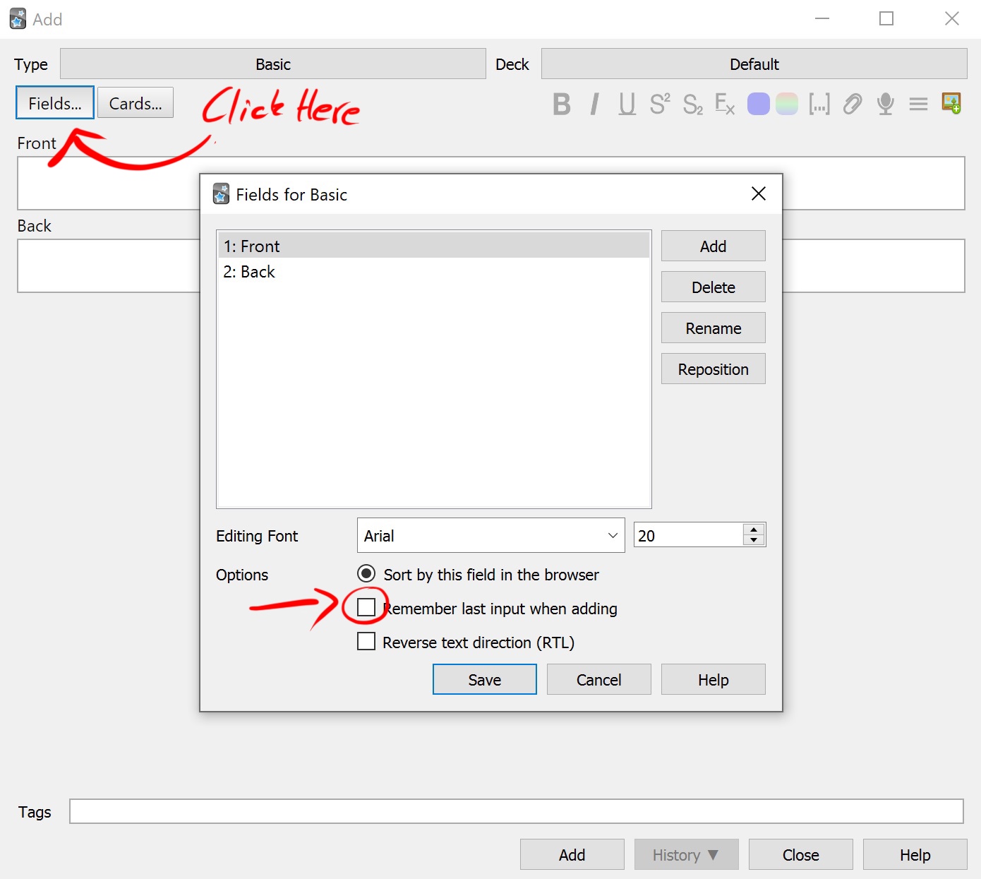 How to add the same functionality in Anki without addon