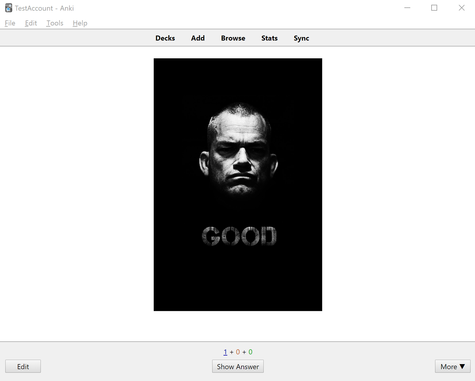 Menacing face of Jocko Willing saying Good